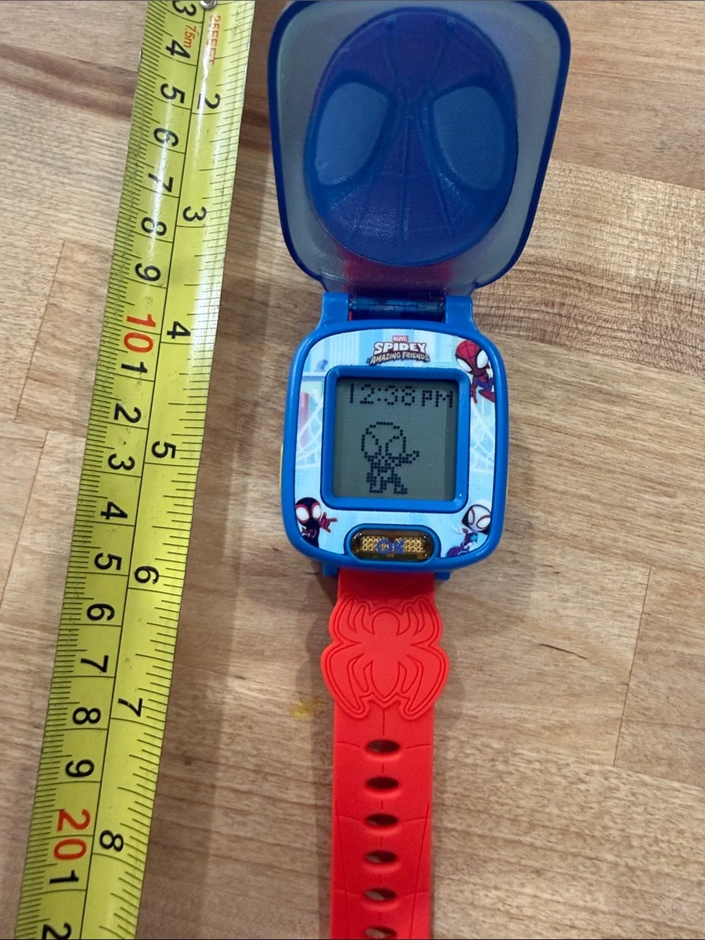 Spiderman Kids Flip-Cover VTech Digital Watch - Red and Blue